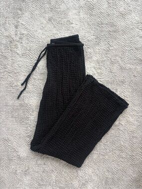 Mango Black Waffle Pants
